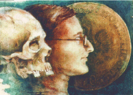 3 Faces of death 16x20" Oil, Sold