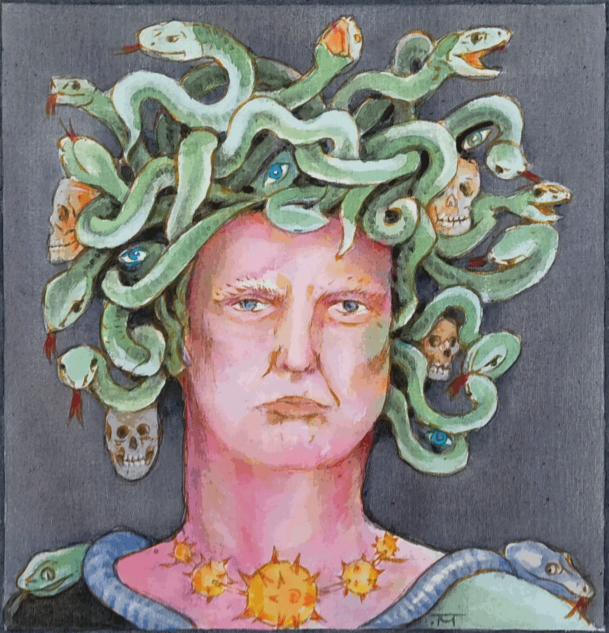 Gorgona 24x24" acrylic  2023